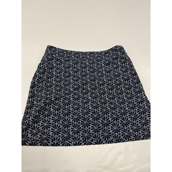 Izod Golf Geometric Circle Print Skort Womens Size 6 Blue White Pickleball - Picture 1 of 7